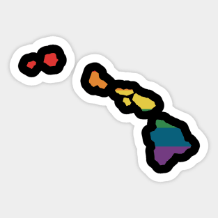 Hawaii State Rainbow Sticker